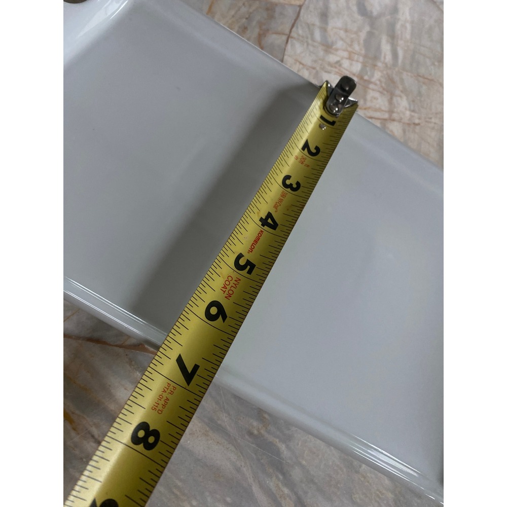 Maison Blanc White Porcelain Rectangular Serving Platter with Handles 11x6.5 - Picture 8 of 10